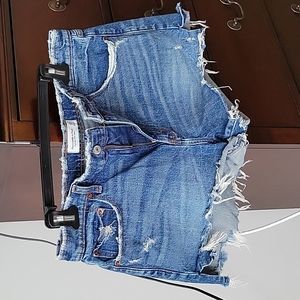 Abercrombie & Fitch High Rise distressed mom shorts sz 12